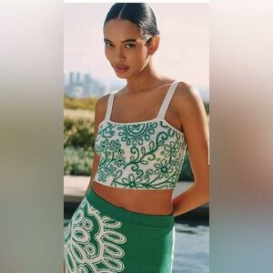 Celandine  Anthropologie Knit Square Crop Tank Top, NWT, Size Medium